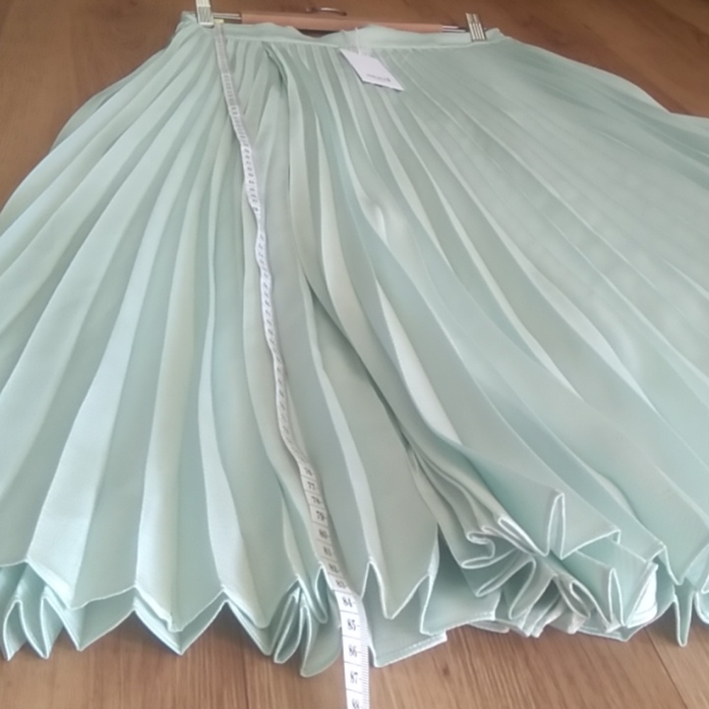BNWT Seed Heritage pale mint pleated midi skirt size 10 - Picture 7 of 8